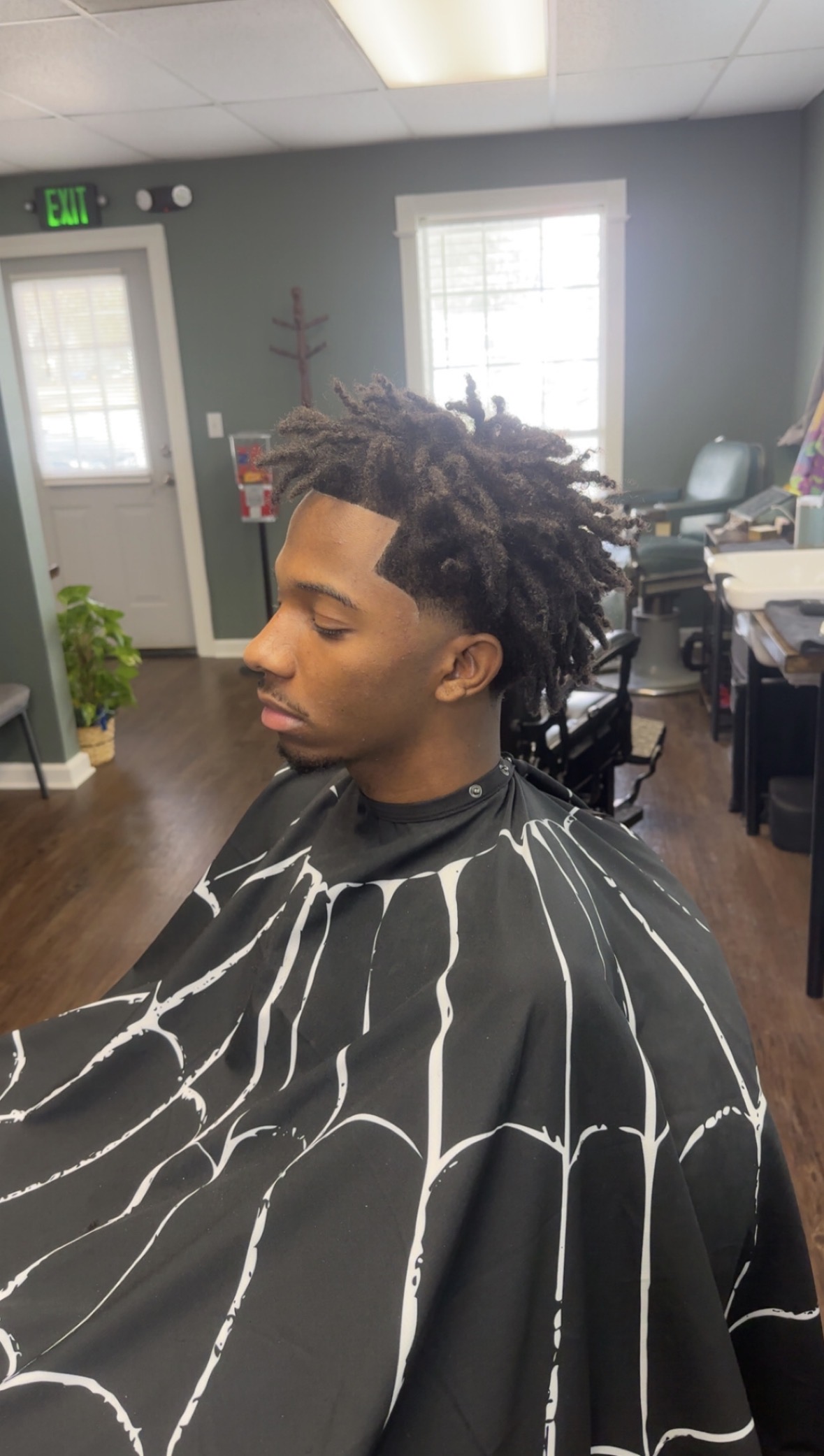 Locs with fade and lineup